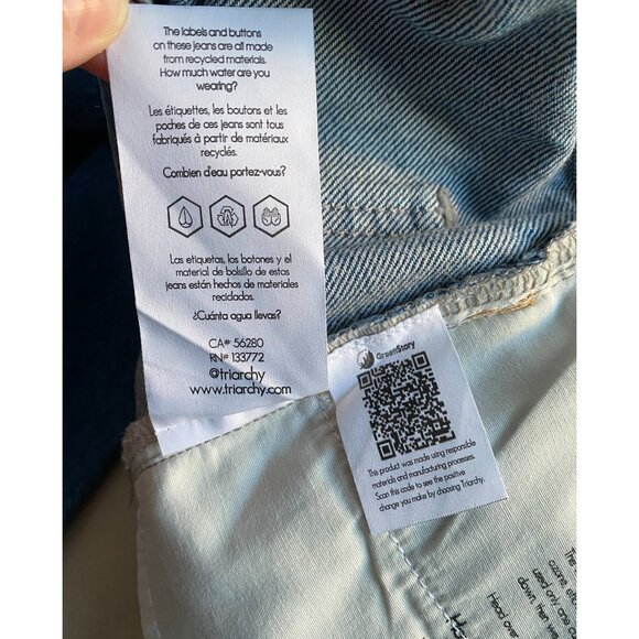 Triarchy x Josephine Skriver High Waisted Blue Jeans, size 27 - Picture 10 of 12